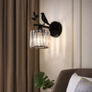 GobekUsa Crystal Bird Wall Lamp: Modern Retro Luxury Light for Living Room Bedroom Aisle