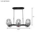 GobekUsa Modern Conic Hanging Light Kit with Crystal Block - 4/6 Lights - Black