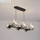 GobekUsa Modern Conic Hanging Light Kit with Crystal Block - 4/6 Lights - Black