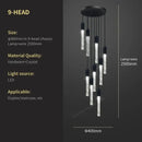 GobekUsa Crystal Bubble Chandelier Pendant Light - Modern Staircase Hanging Fixture