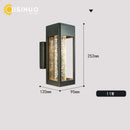 GobekUsa Crystal Bubble Glass Wall Lamp 11W LED Outdoor Sconce IP65 Garden Light