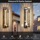 GobekUsa Crystal Bubble Glass LED Outdoor Wall Sconce for Porch and Garden