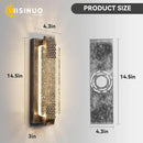 GobekUsa Crystal Bubble Glass LED Outdoor Wall Sconce for Porch and Garden