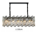 GobekUsa Black Crystal Chandelier: Elegant Round Hanging Lamp for Living Room, Dining Room & Restaurant