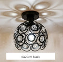 GobekUsa Crystal Flush Mount Chandelier for Hallway Foyer, Modern Hollow Carved Ceiling Light