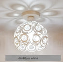GobekUsa Crystal Flush Mount Chandelier for Hallway Foyer, Modern Hollow Carved Ceiling Light