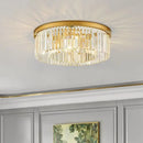 GobekUsa Crystal Flush Mount Ceiling Light for Elegant Home Decor