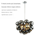 GobekUsa Crystal Grape Chandelier: Elegant Pendant Lighting for Living Room Dining Room Bedroom