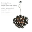 GobekUsa Crystal Grape Chandelier: Elegant Pendant Lighting for Living Room Dining Room Bedroom
