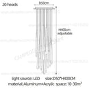 GobekUsa Crystal LED Chandelier for Stylish Home Lighting & Elegant Decor