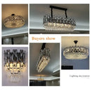 GobekUsa Black Crystal LED Chandelier for Living Room, Dining Room, Kitchen, Bedroom