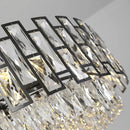 GobekUsa Black Crystal LED Chandelier for Living Room, Dining Room, Kitchen, Bedroom