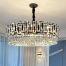 GobekUsa Black Crystal LED Chandelier for Living Room, Dining Room, Kitchen, Bedroom