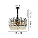 GobekUsa Black Crystal LED Chandelier for Living Room, Dining Room, Kitchen, Bedroom