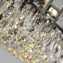 GobekUsa Black Crystal LED Chandelier for Living Room, Dining Room, Kitchen, Bedroom