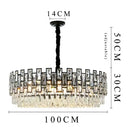 GobekUsa Black Crystal LED Chandelier for Living Room, Dining Room, Kitchen, Bedroom