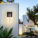 GobekUsa Crystal LED Outdoor Wall Light IP65 Waterproof Sconce for Balcony Garden