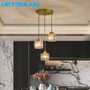 GobekUsa Crystal LED Pendant Chandelier for Dining Living Room Decor