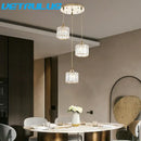 GobekUsa Crystal LED Pendant Chandelier for Dining Living Room Decor