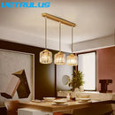 GobekUsa Crystal LED Pendant Chandelier for Dining Living Room Decor