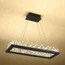GobekUsa Crystal LED Pendant Lights: Modern Gold Black Industrial Lamp for Stylish Illumination