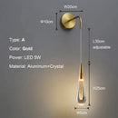 GobekUsa Crystal LED Wall Lamp: Elegant Bedside Lighting for Home Decor & Ambiance