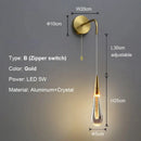 GobekUsa Crystal LED Wall Lamp: Elegant Bedside Lighting for Home Decor & Ambiance