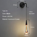 GobekUsa Crystal LED Wall Lamp: Elegant Bedside Lighting for Home Decor & Ambiance