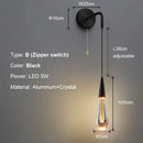 GobekUsa Crystal LED Wall Lamp: Elegant Bedside Lighting for Home Decor & Ambiance