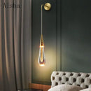 GobekUsa Crystal LED Wall Lamp: Elegant Bedside Lighting for Home Decor & Ambiance