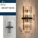GobekUsa Crystal LED Wall Lights: Modern 40CM Bedroom Living Room Lamp
