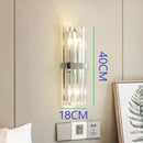 GobekUsa Crystal LED Wall Lights: Modern 40CM Bedroom Living Room Lamp