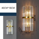 GobekUsa Crystal LED Wall Lights: Modern 40CM Bedroom Living Room Lamp