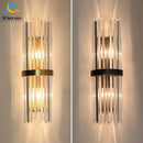 GobekUsa Crystal LED Wall Lights: Modern 40CM Bedroom Living Room Lamp