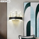 GobekUsa Modern Black Crystal LED Wall Sconce Light - Icicle Shaped Wall Mount for Living Room