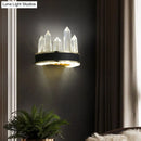 GobekUsa Modern Black Crystal LED Wall Sconce Light - Icicle Shaped Wall Mount for Living Room