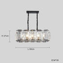 GobekUsa Black Crystal Pendant Chandelier for Home Decor Luxe Lighting