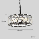 GobekUsa Black Crystal Pendant Chandelier for Home Decor Luxe Lighting