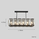 GobekUsa Black Crystal Pendant Chandelier for Home Decor Luxe Lighting