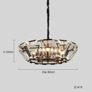 GobekUsa Black Crystal Pendant Chandelier for Home Decor Luxe Lighting