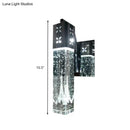 GobekUsa Modern LED Crystal Wall Sconce in Warm/White - 2 Color Lights, Nickle Fixture