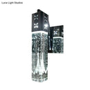 GobekUsa Modern LED Crystal Wall Sconce in Warm/White - 2 Color Lights, Nickle Fixture