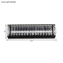 GobekUsa Modern LED Crystal Rectangular Sconce: Black Wall Mounted Bedside Lighting