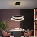 GobekUsa Crystal Ring LED Pendant Light - Modern Home Lighting for Bedroom and Restaurant