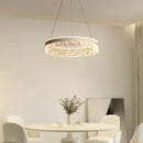 GobekUsa Crystal Ring LED Pendant Light - Modern Home Lighting for Bedroom and Restaurant