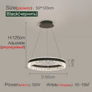 GobekUsa Crystal Ring LED Pendant Light - Modern Home Lighting for Bedroom and Restaurant