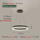 GobekUsa Crystal Ring LED Pendant Light - Modern Home Lighting for Bedroom and Restaurant