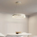 GobekUsa Crystal Ring LED Pendant Light - Modern Home Lighting for Bedroom and Restaurant