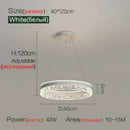 GobekUsa Crystal Ring LED Pendant Light - Modern Home Lighting for Bedroom and Restaurant