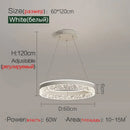 GobekUsa Crystal Ring LED Pendant Light - Modern Home Lighting for Bedroom and Restaurant